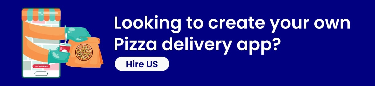 Pizza delivery App cta